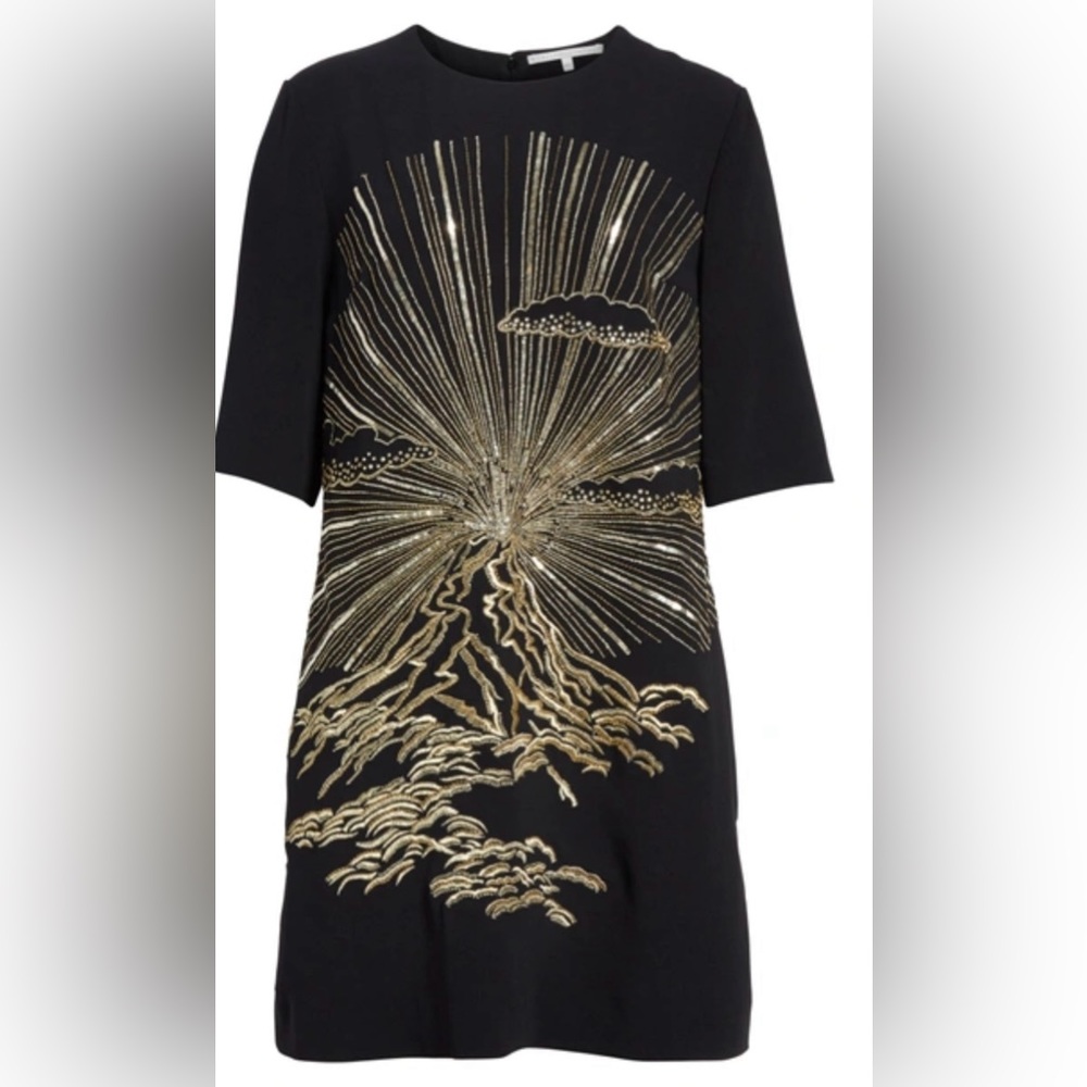 Brand New Stella McCartney Volcano Embroidered Cady Dress